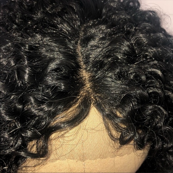 ?Judy?BLACK AFRO KINKY CURLY LACEFRONT WIG ?NWT main image 6